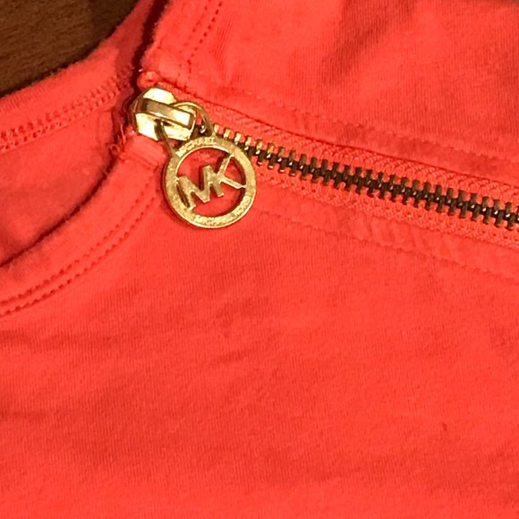 Michael Kors Zipper Shoulder Long Sleeve - Coral - Picture 3 of 3
